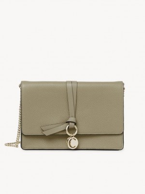 Chloe Alphabet Clutch Crossbody Bags SLATE GREEN | CHE-SR13481