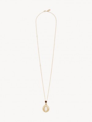 Chloe Alphabet With Pendant Necklaces GOLD COLOR | CHE-SR14341