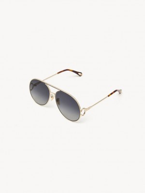 Chloe Austine Sunglasses GOLD/GRADIENT BLUE | CHE-SR14525