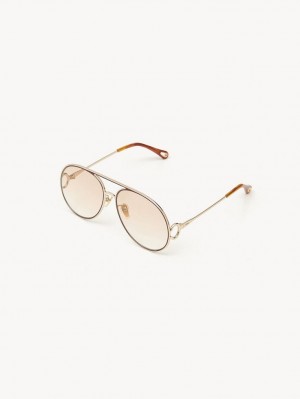 Chloe Austine Sunglasses GOLD/GRADIENT PINK | CHE-SR14524