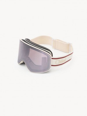 Chloe Cassidy Ski Goggle Sunglasses Ivory | CHE-SR14533