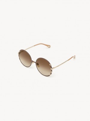 Chloe Celeste Sunglasses GOLD / BROWN | CHE-SR14523