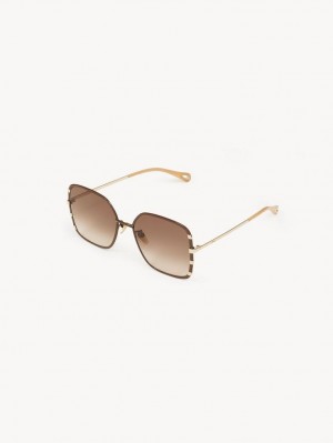 Chloe Celeste Sunglasses GOLD / BROWN | CHE-SR14528