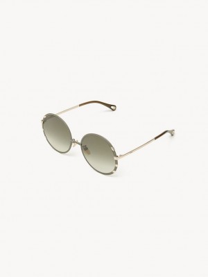 Chloe Celeste Sunglasses Gold / Khaki | CHE-SR14530