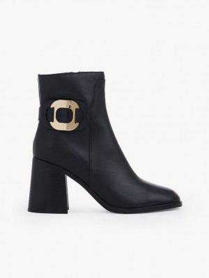 Chloe Chany Heeled Ankle Boots Black | CHE-SR14867