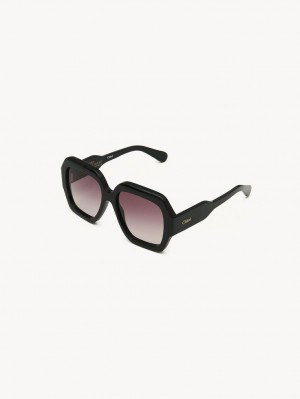 Chloe Gayia Sunglasses Black | CHE-SR14570