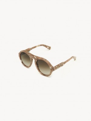 Chloe Gayia Sunglasses Blush Nude | CHE-SR14573