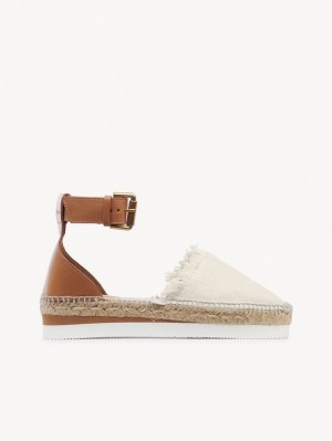 Chloe Glyn Espadrille Sandals White | CHE-SR14820