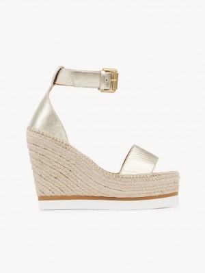 Chloe Glyn Espadrille Wedge PLATINO | CHE-SR14843