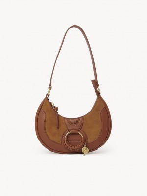 Chloe Hana Half Moon Shoulder Bags CARAMELLO | CHE-SR14659