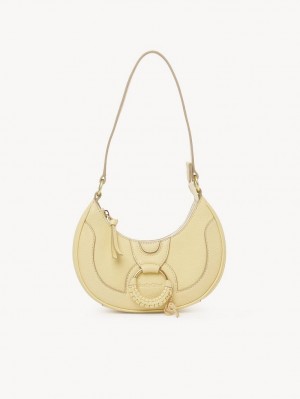 Chloe Hana Half Moon Shoulder Bags PURE YELLOW | CHE-SR14661