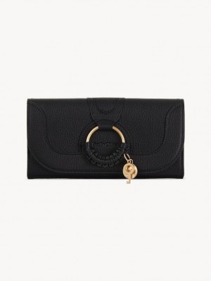 Chloe Hana Long Wallets Black | CHE-SR14918