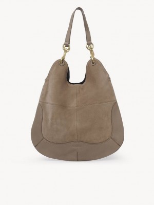 Chloe Hana Shopper Shoulder Bags Motty Grey | CHE-SR14625