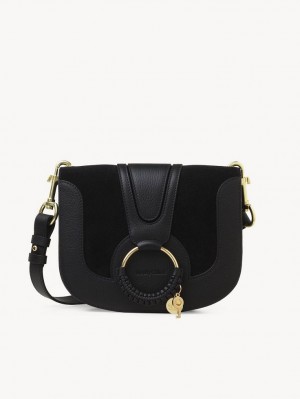 Chloe Hana Shoulder Bags Black | CHE-SR14638