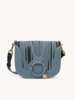 Chloe Hana Shoulder Bags Denim | CHE-SR14641