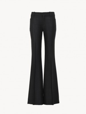 Chloe High-waisted Flare Pants Black | CHE-SR14015