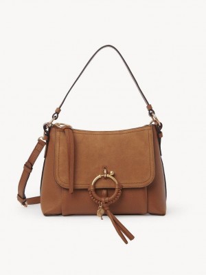 Chloe Joan Small Shoulder Bags Caramel | CHE-SR14680