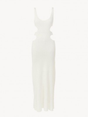 Chloe Long Tank Dresses Iconic Milk | CHE-SR13834