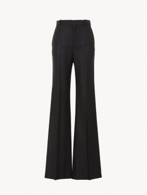 Chloe Low-waist Flare Pants Black | CHE-SR14020