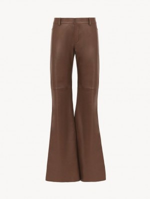 Chloe Low-waist Flare Pants DARK CHESNUT | CHE-SR14021