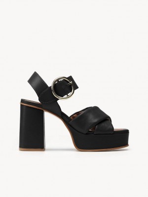 Chloe Lyna High-heel Sandals Black | CHE-SR14812