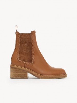 Chloe Mallo Ankle Boots Luminous Ochre | CHE-SR14218