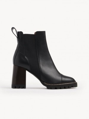 Chloe Mallory Ankle Boots Black | CHE-SR14889