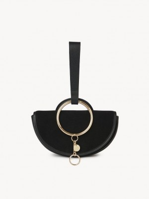 Chloe Mara Half Moon Mini Bags Black | CHE-SR14754