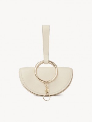 Chloe Mara Half Moon Mini Bags Cement Beige | CHE-SR14755