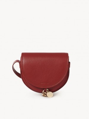 Chloe Mara Small Saddle Shoulder Bags DREAMY RED | CHE-SR14602