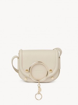 Chloe Mara Small Shoulder Bags Cement Beige | CHE-SR14618