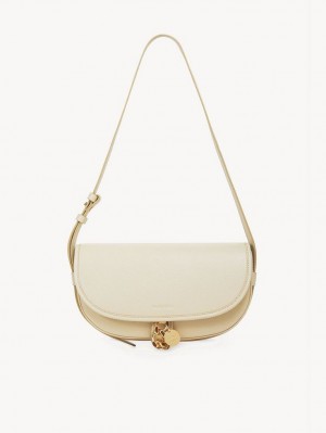 Chloe Mara Uette Shoulder Bags Cement Beige | CHE-SR14652