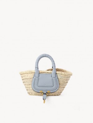 Chloe Marcie Basket Mini Bags Shady Blue | CHE-SR13661