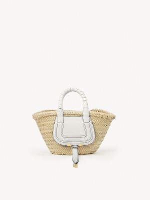 Chloe Marcie Basket Mini Bags White | CHE-SR13662