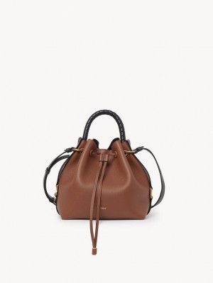 Chloe Marcie Bucket Crossbody Bags Tan | CHE-SR13614