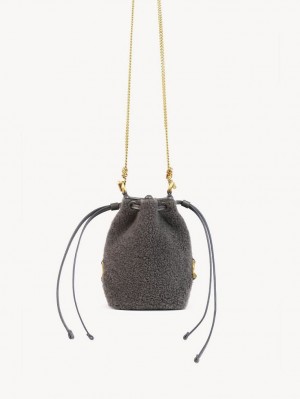 Chloe Marcie Bucket Mini Bags Elephant Grey | CHE-SR13740