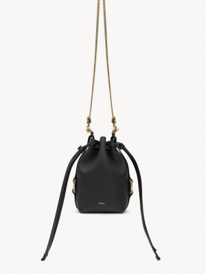 Chloe Marcie Micro Bucket Crossbody Bags Black | CHE-SR13576