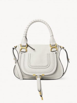 Chloe Marcie Small Double Carry Crossbody Bags White | CHE-SR13550