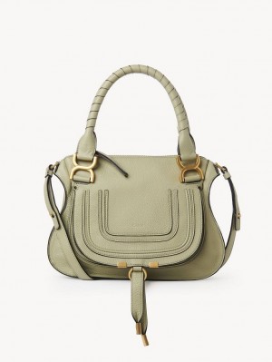 Chloe Marcie Small Double Carry Crossbody Bags FADED GREEN | CHE-SR13554