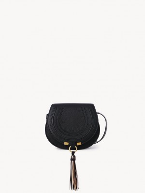 Chloe Marcie Small Saddle Mini Bags Black | CHE-SR13663