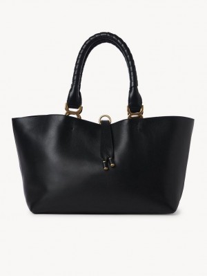 Chloe Marcie Small Tote Bags Black | CHE-SR13389