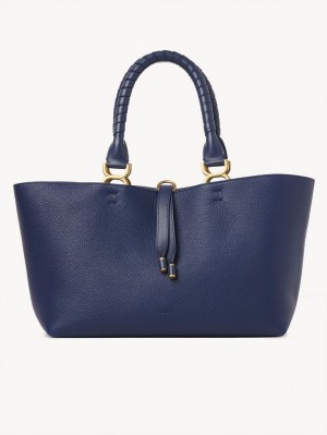 Chloe Marcie Small Tote Bags Night Blue | CHE-SR13334