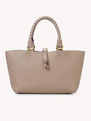 Chloe Marcie Small Tote Bags Nomad Beige | CHE-SR13388