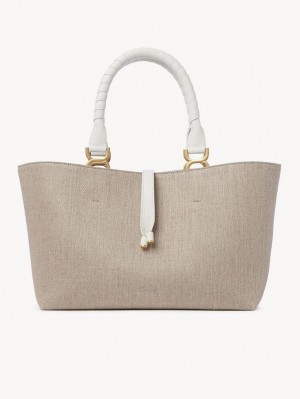 Chloe Marcie Small Tote Bags Sand | CHE-SR13359