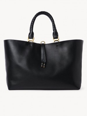 Chloe Marcie Tote Bags Black | CHE-SR13341