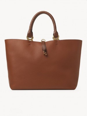 Chloe Marcie Tote Bags Tan | CHE-SR13342