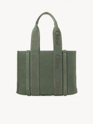 Chloe Medium Woody Tote Bags WIDE FOREST | CHE-SR13338