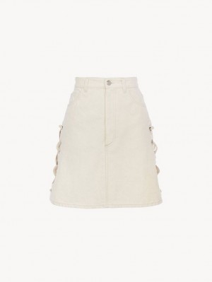 Chloe Mini Skirts Iconic Milk | CHE-SR14071