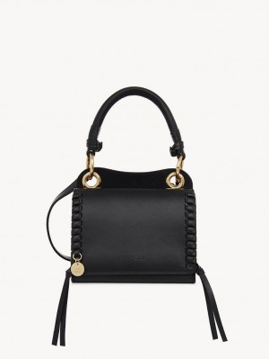 Chloe Mini Tilda Shoulder Bags Black | CHE-SR14635