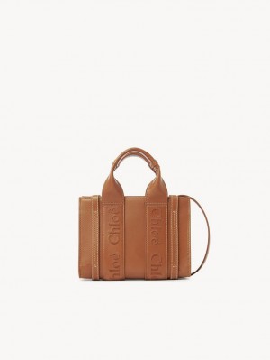 Chloe Mini Woody Crossbody Bags Caramel | CHE-SR13559